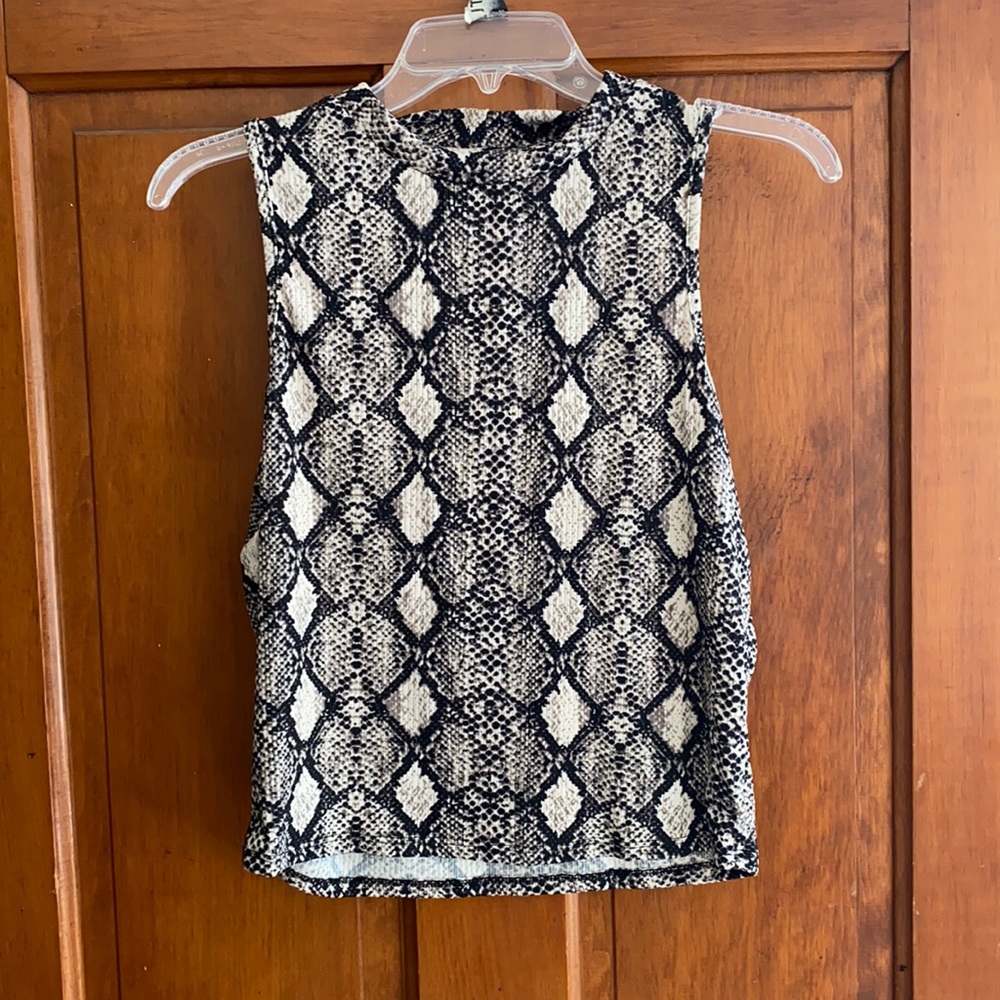 Snakeskin Crop Top